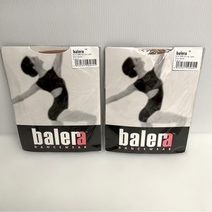 BALERA Dancewear sz Small Adult Stirrup Tights (Lot of 2) T6955 Suntan NWT